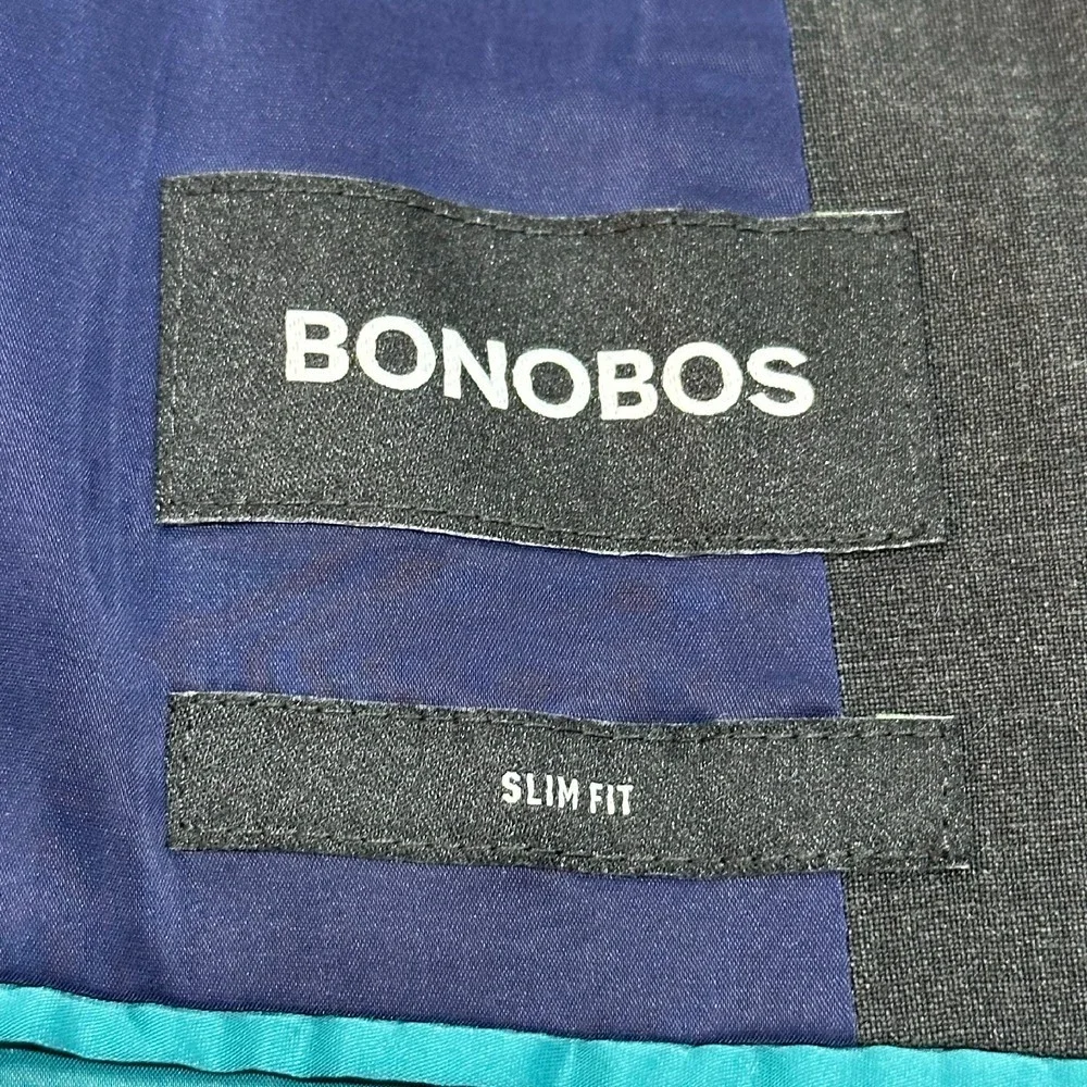 Bonobos Jetsetter Italian‎ Wool Blazer Slim Fit Charcoal Grey 40R Work Business